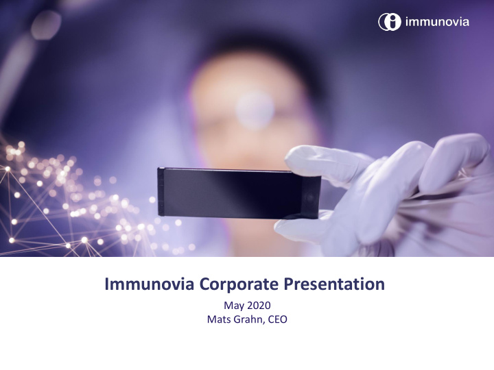 immunovia corporate presentation