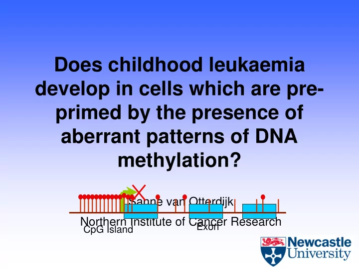 does childhood leukaemia develop in cells which are pre