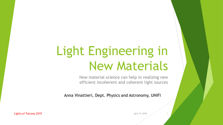 light engineering in