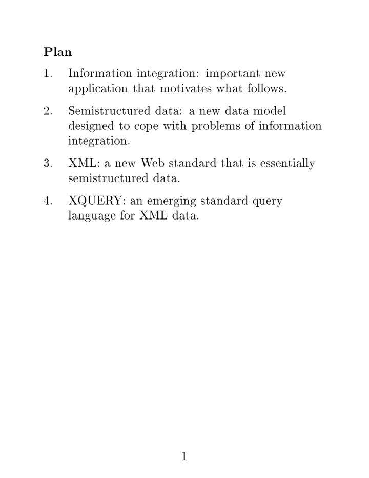 plan 1 information in tegration imp ortan t new