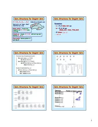 S  3  identified by a rep.  identified by a rep.  n  n = # of  = # of Make  Make-  -Set