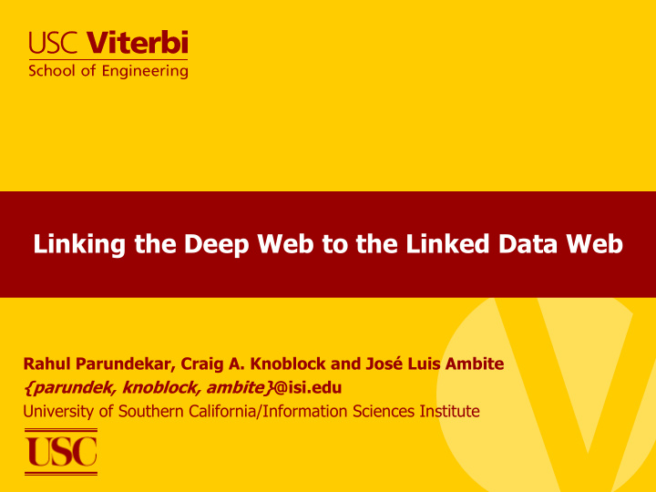linking the deep web to the linked data web