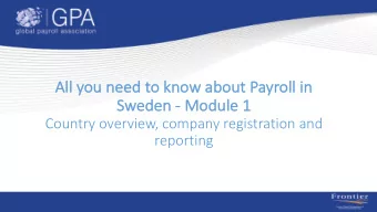 Al  All you  u ne  need  d to kno  know  w abo  bout  ut Payr  yroll in  n  Sw  Sweden - Mo  Module