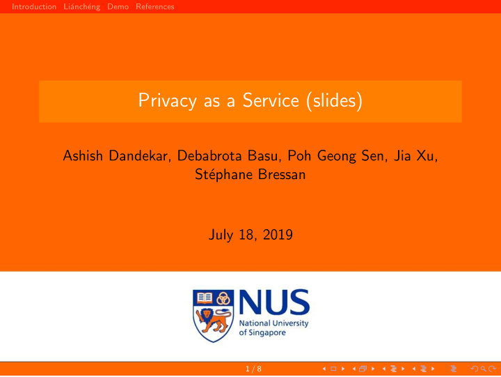 privacy as a service slides