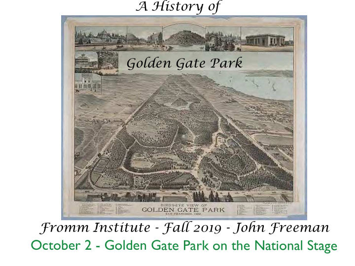 october 2 golden gate park on the national stage