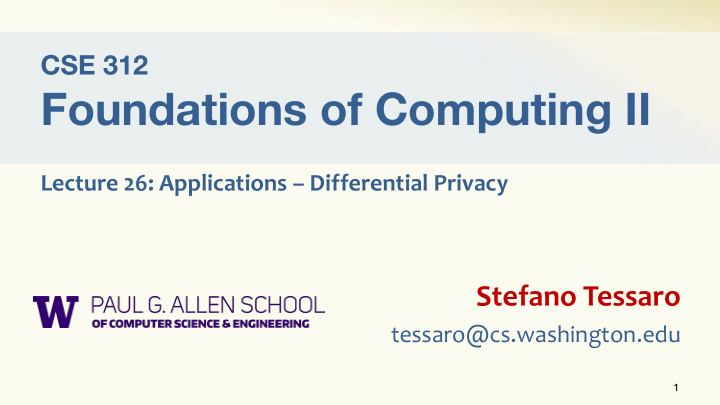 foundations of computing ii