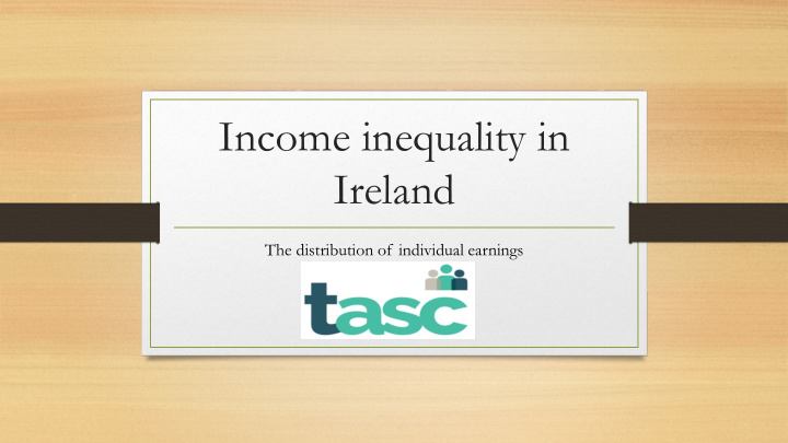 income inequality in ireland