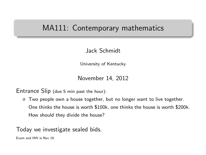 ma111 contemporary mathematics