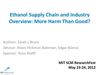Overview: More Harm Than Good?  Authors: Sarah L Bruce  Advisor: Alexis Hickman Bateman, Edgar