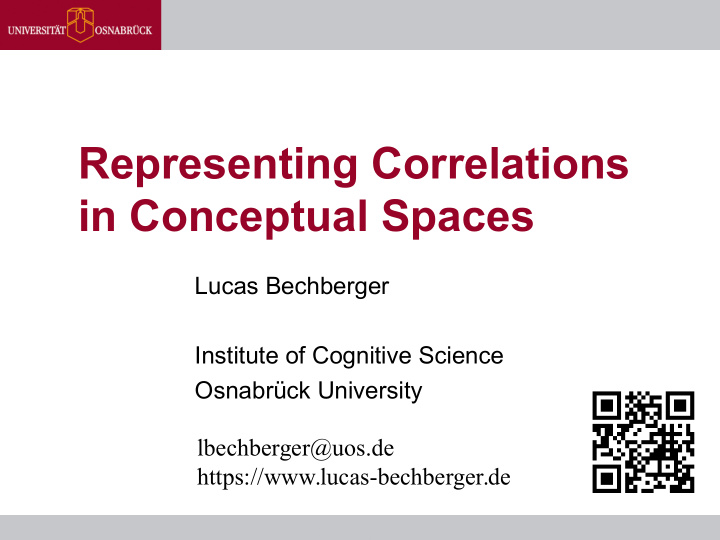 representing correlations in conceptual spaces