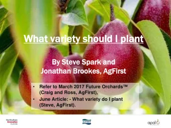 What v  t variety  ety should I  I plant  By Steve S  Spark a  and  nd  Jon  onathan Br  Brook