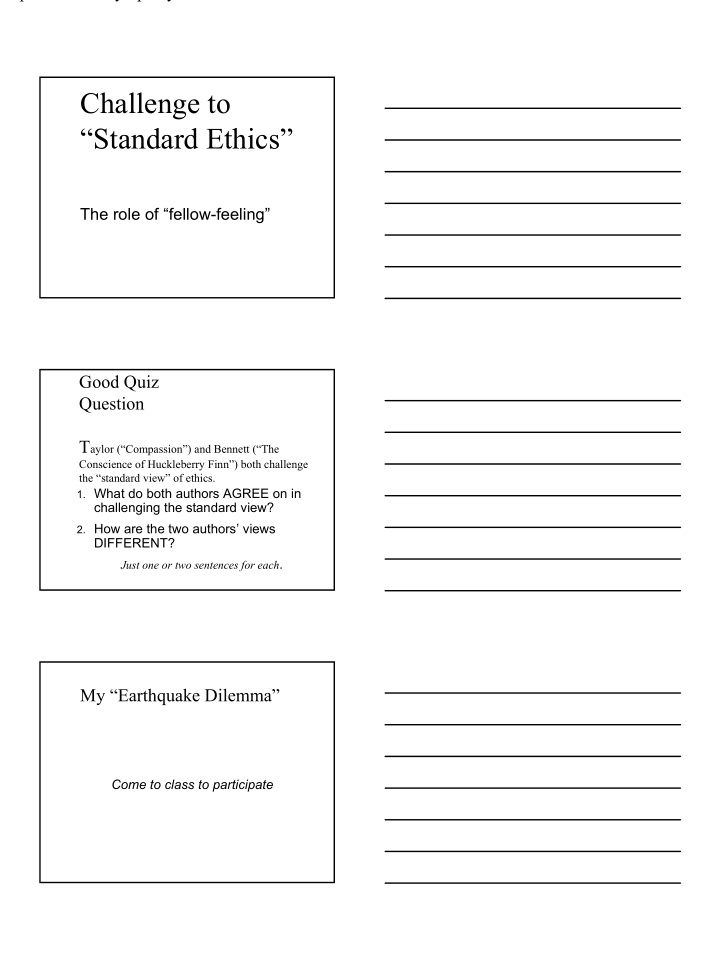 challenge to standard ethics