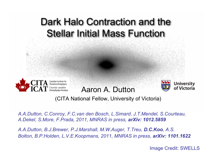 dark halo contraction and the stellar initial mass
