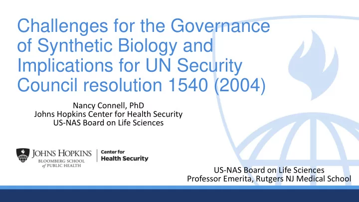 of synthetic biology and