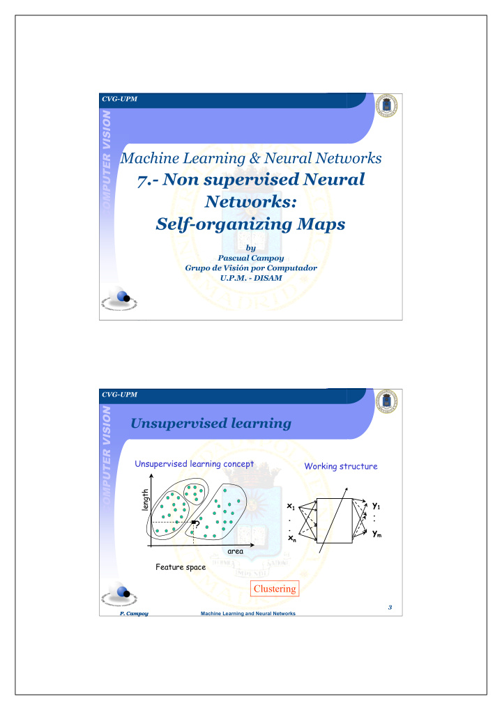 7 non supervised neural networks self organizing maps