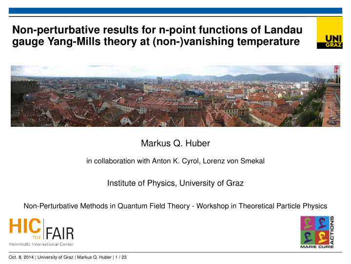 non perturbative results for n point functions of landau