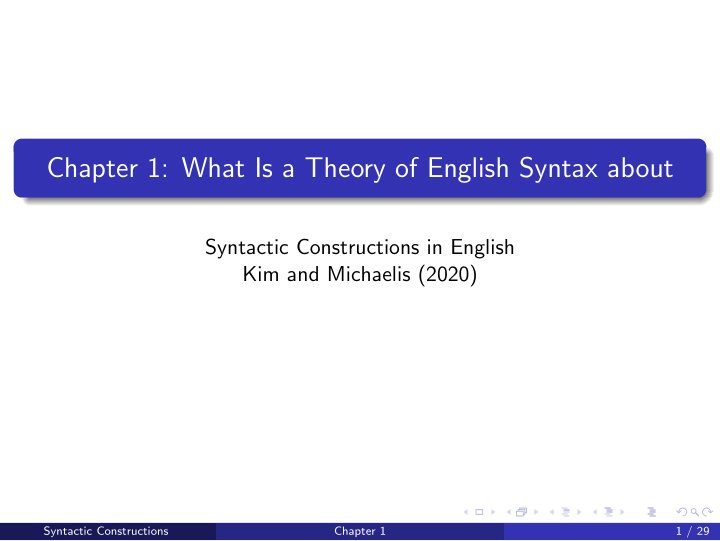 chapter 1 what is a theory of english syntax about