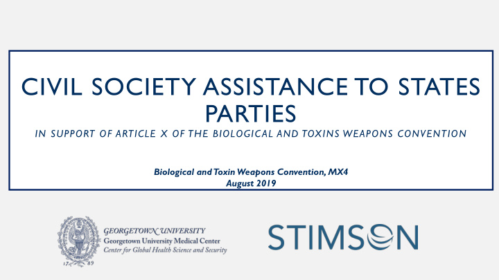 civil society assistance to states parties