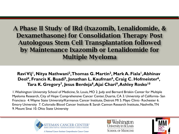 a phase ii study of ird ixazomib lenalidomide amp
