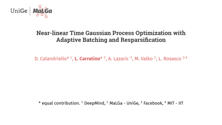 near linear time gaussian process optimization with