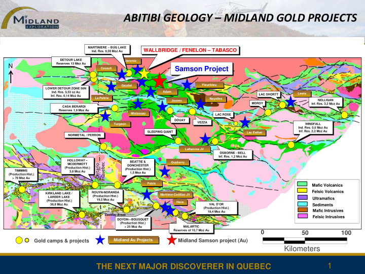 abitibi geology midland gold projects