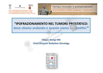 IPOFRAZIONAMENTO  NEL  TUMORE  PROSTATICO:    dove  s8amo  andando  e