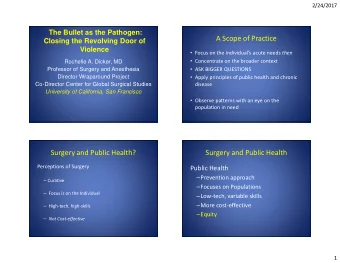 A Scope of Practice  Violence  Focus on the individuals acute needs then  Concentrate on