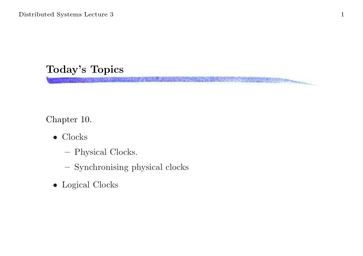 today s topics
