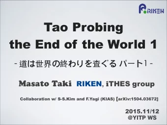 Tao Probing  the End of the World 1  -  1 - Masato