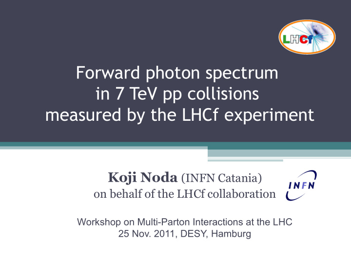 forward photon spectrum in 7 tev pp collisions measured