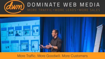 More Traffic. More Goodwill. More Customers  What  You Will Discover  Updates &amp;