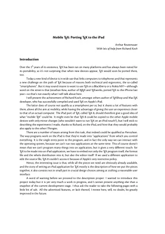 Mobile TEX: Porting TEX to the iPad  edit the source file, TEX-8 couldn't access it because of