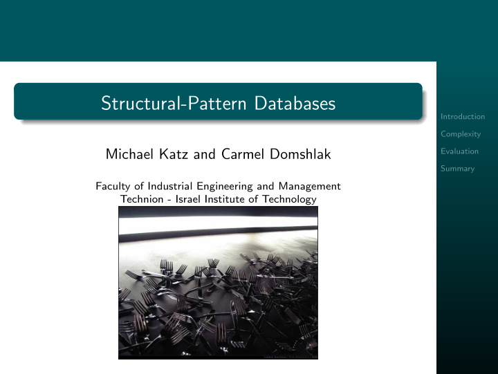 structural pattern databases