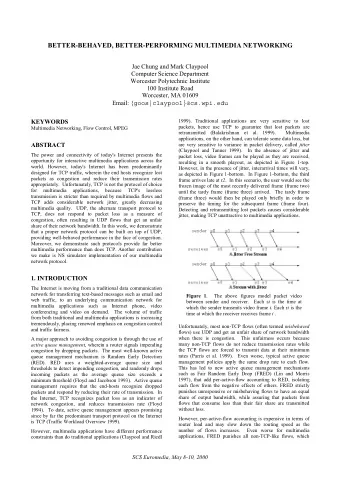 BETTER-BEHAVED, BETTER-PERFORMING MULTIMEDIA NETWORKING  Jae Chung and Mark Claypool  Computer