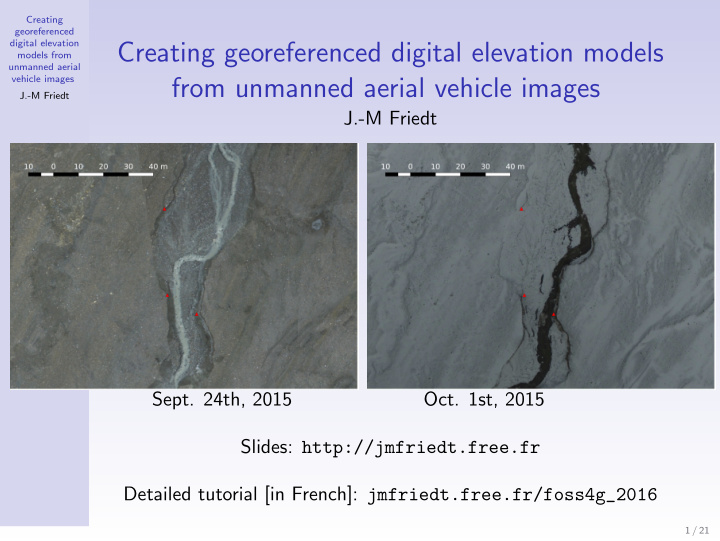 creating georeferenced digital elevation models
