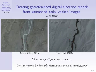 Creating georeferenced digital elevation models  models from  unmanned aerial  vehicle images  from
