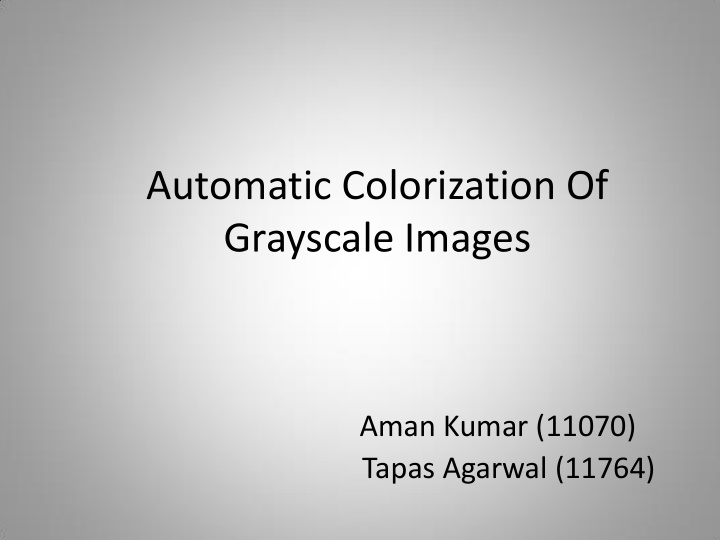 grayscale images