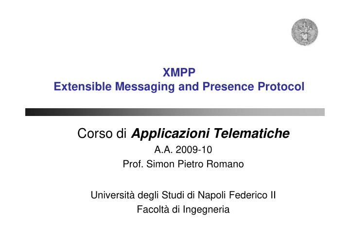 corso di applicazioni telematiche