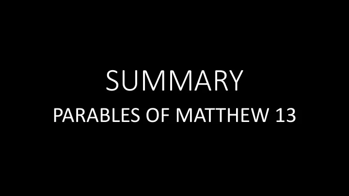 summary