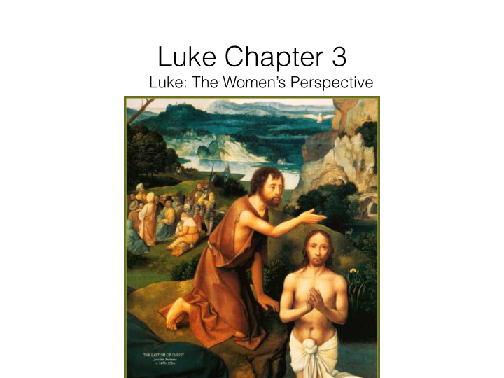 luke chapter 3
