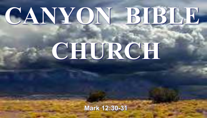 canyon bible church