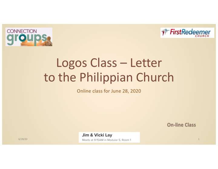 logos class letter to the philippian church