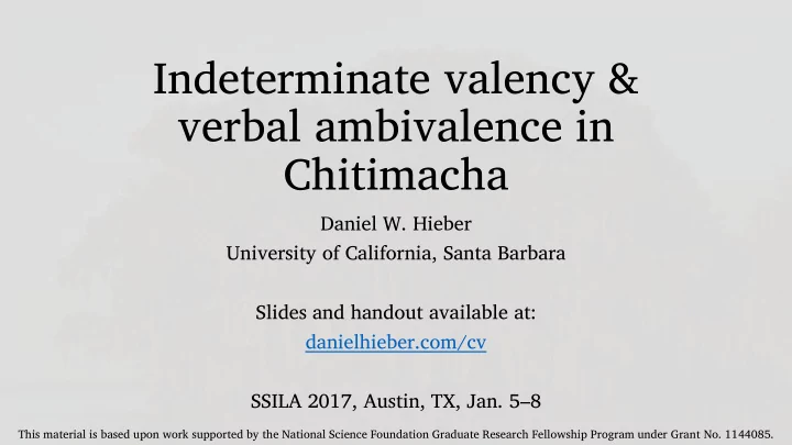 indeterminate valency