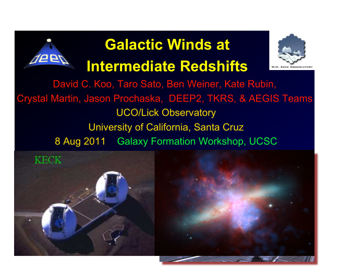 galactic winds at intermediate redshifts