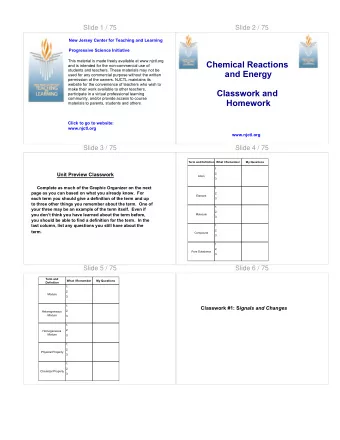 Chemical Reactions  and is intended for the non-commercial use of  students and teachers. These