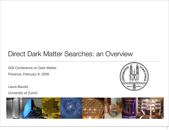 direct dark matter searches an overview