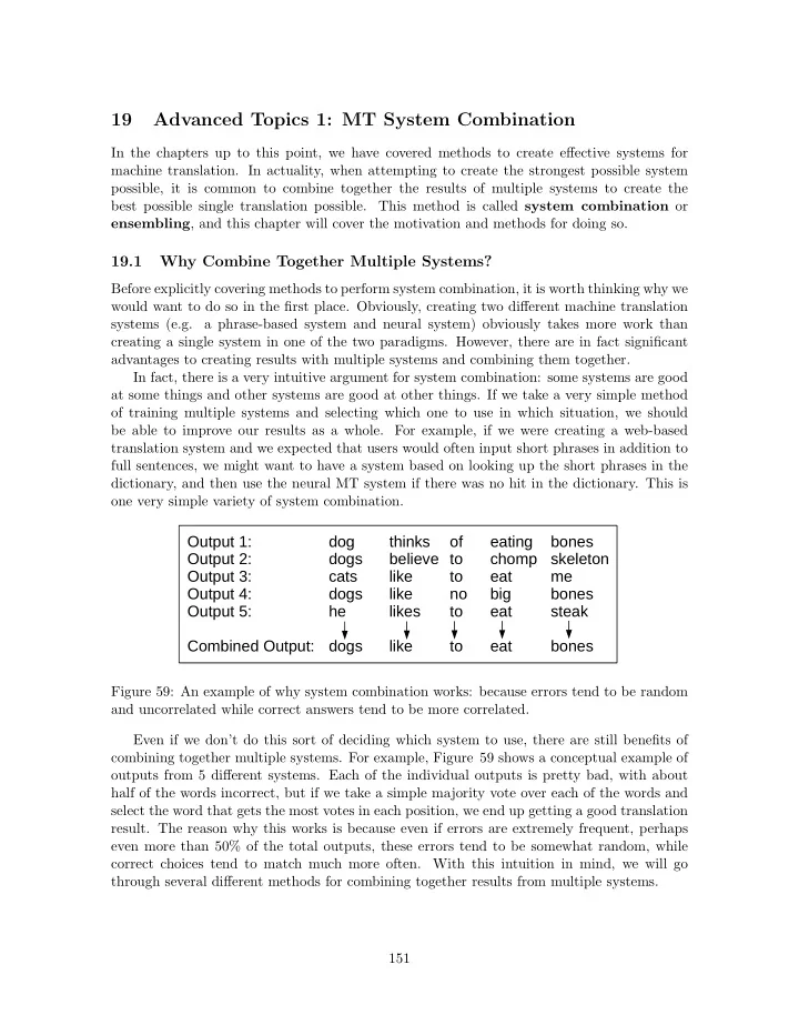 19 advanced topics 1 mt system combination