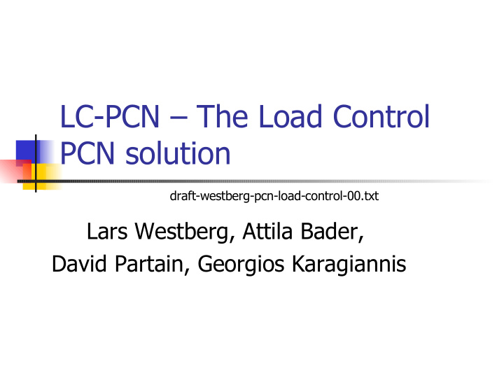 lc pcn the load control pcn solution