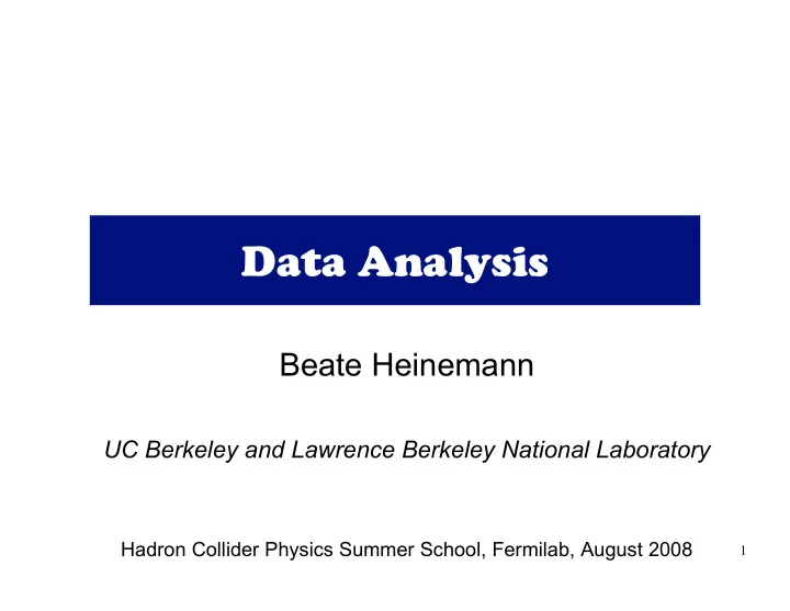 data analysis
