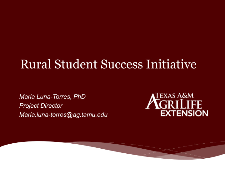 rural student success initiative